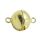 Magneettilukko sileä pyöreä pallo 8x12 mm 18k kullattua 925 sterlinghopeaa 1 kpl