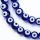 Lasihelmi pyöreähkö evil eye-kohotäplä n. 8 mm sinivalkoinen 1 kpl
