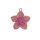 Metalliemalimaskotti "kirsikankukka" lämmin pinkki / fuksia / kulta 27,5x25,5 mm