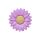 Silikonihelmi pieni violetti gerbera 20mm