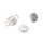 Magneettilukko kaareva tynnyri 6x11 mm hopeoitu 1 kpl