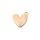 Metalliemalimaskotti sydän tumma beige/ kulta 16x15 mm