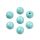 Pyöreähkö lasihelmi opaakki tumma aqua 8 mm 20 kpl