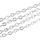 Litteä kaapeliketju 3,2x2,2 mm platinanvärinen 10 cm