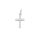 Metalliriipus pieni risti 14x8,5 mm platinoitu/ kuutioitu zirkonia 1 kpl
