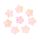 Tähti 8 mm persikka / vaaleanpunainen 10 kpl
