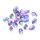 Pisarahelmi litteähkö 9x6x5 mm värikäsitelty turkoosi/violetti 10 kpl