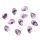 Pisarahelmi litteähkö 9x6x5 mm värikäsitelty fuksia/violetti 10 kpl
