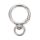 Iso pyöriväkantainen pyöreä avaimenperä platinanvärinen n. 37,3x14 mm