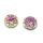 Lamppuhelmi pastilli 16 mm käsinmaalattu fuksia kukka 1 kpl