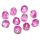 Särmikäs lasihelmi värikäsitelty pinkki/hile