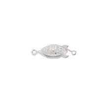 Ovaalilukko filigree 21,5 mm 304 teräs hopeoitu