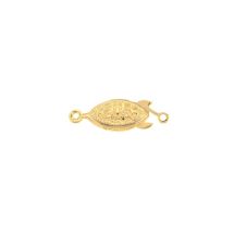 Ovaalilukko filigree 21,5 mm 304 teräs 24k kultaus