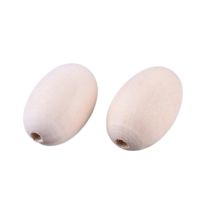 Puuhelmi iso ovaali käsittelemätön n. 29x19 mm 1 kpl