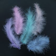 Sulkalajitelma "marabou" pastelli mix n. 8-15 cm n. 40-50 kpl
