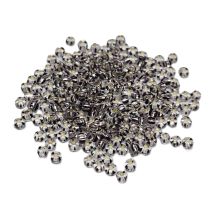 Siemenhelmi 10/0 Tsekki mustaraidallinen hopeasisus kirkas (hopea) 10 g