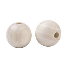 Puuhelmi pyöreä käsittelemätön vaalea 30 mm 1 kpl