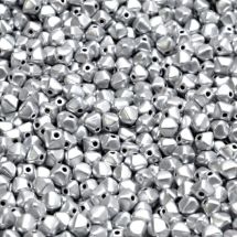 Kaksoiskartio 4 mm metallihohto hopea n. 50 kpl