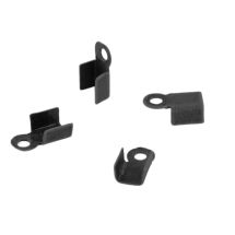 Nauhanpääte gun metal puristettava silmukalla 6x3 mm 10 kpl