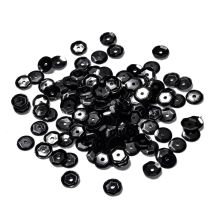Paljetti 6 mm kiiltävä musta