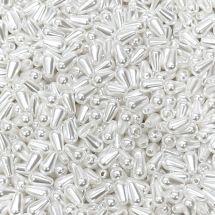 Synteettinen helmi pisara 10x6 mm valkoinen 10 g