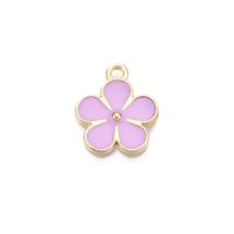Metalliemalimaskotti iso "lemmikki" vaalea violetti / kulta 17x14 mm