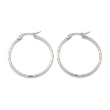 Korvakorurengas n. 30x2 mm saranakiinnityksellä terästä teräksenvärinen 1 pr