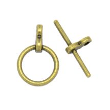 Salpalukko sileä 12x17 mm antiikkimessinginvärinen