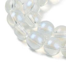 Pyöreähkö lasihelmi läpikuultava hohdepintaväri n. 8 mm kirkas 25 kpl