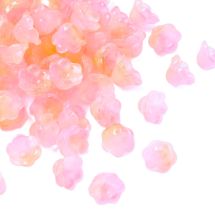 Kukka 8x12mm nuppu kirkas värikäsitelty golden pink peach 10 kpl