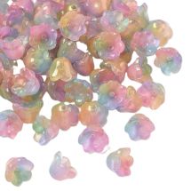 Kukka 8x12mm nuppu kirkas värikäsitelty golden tutti frutti 10 kpl