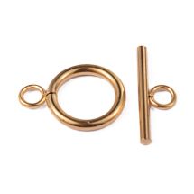 Salpalukko sileä 12 mm 304 terästä 18k kullattu