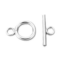 Salpalukko sileä 12 mm 304 terästä hopeoitu