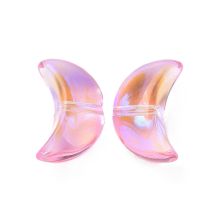 Kuunsirppihelmi 9x14x6,5 mm värikäsitelty lasi light pink AB 1 kpl