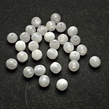 Pyöreä lasihelmi opaali valkoinen 4 mm 30 kpl