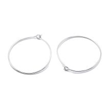 Korvakorurengas ohut 20x0,6 mm 25 sterlinghopeaa 1 pr