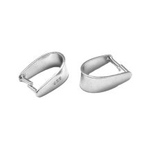 Riipuspidike puristettava piikeillä sileä  platinoitua 925 sterlinghopeaa 12x5 mm 1 kpl