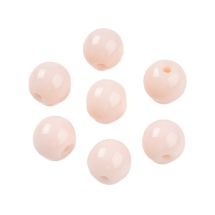 Pyöreähkö lasihelmi opaakki haalea persikka 8 mm 20 kpl