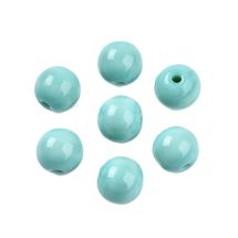 Pyöreähkö lasihelmi opaakki tumma aqua 8 mm 20 kpl