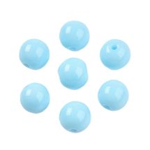 Pyöreähkö lasihelmi opaakki vaalea turkoosi 8 mm 20 kpl