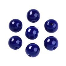 Pyöreähkö lasihelmi opaakki koboltti 8 mm 20 kpl