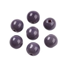 Pyöreähkö lasihelmi opaakki tumma ametisti 8 mm 20 kpl