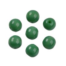 Pyöreähkö lasihelmi opaakki metsänvihreä 8 mm 20 kpl