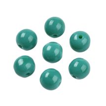 Pyöreähkö lasihelmi opaakki sinivihreä 8 mm 20 kpl