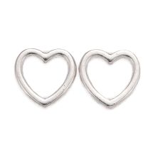 Rengaslinkki suljettu pieni sydän antiikkihopeanvärinen 10 mm 5 kpl