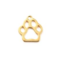 Metallimaskotti tassukuvio kullanvärinen 19 x 17 mm