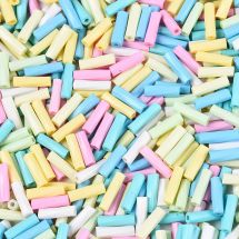 Putkihelmi 3# n. 6,5-7 mm värikäsitelty opaakki vaalea sateenkaari värilajitelma 10 g