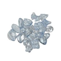 Lasihelmilajitelma vaaleansininen/kirkas n. 25 g