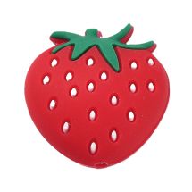 Silikonihelmi mansikka punainen 27x25 mm