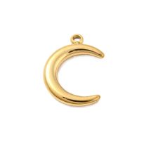 Metallimaskotti puolikuu 3-D 17,5x13x2 mm 14k kullattua terästä 1 kpl